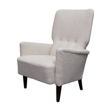 Load image into Gallery viewer, 1940s Danish high back stylish lounge chair newly upholstered