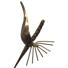 Load image into Gallery viewer, 1970s Belgian, solid bronze floral table lamp sculpture in the style of Willy Daro