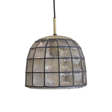 Load image into Gallery viewer, 1960s German single large bell-shaped pendant light by Glashütte Limburg