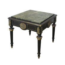 Load image into Gallery viewer, Mid-century French pair of side tables with green marble top