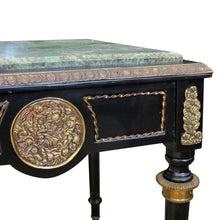 Load image into Gallery viewer, Mid-century French pair of side tables with green marble top