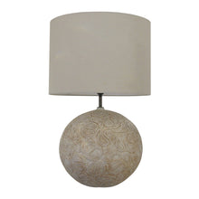 Load image into Gallery viewer, 1970s English large ceramic sphere table lamp with paisley pattern