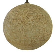 Load image into Gallery viewer, 1970s English large ceramic sphere table lamp with paisley pattern