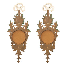 Load image into Gallery viewer, 1950S Italian Pair Of Giltwood Wall Sconces With Mirror