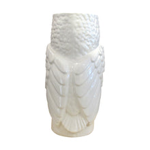 Load image into Gallery viewer, 1960s Continental Large White Glaze Ceramic Vase/Umbrella Stand In The Shape Of An Owl