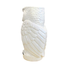 Load image into Gallery viewer, 1960s Continental Large White Glaze Ceramic Vase/Umbrella Stand In The Shape Of An Owl