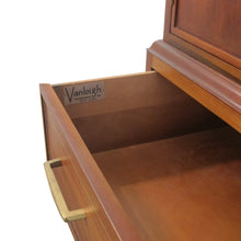 Load image into Gallery viewer, Large 1960s American Oak Tallboy with Brass Inlay by Vanleigh Furniture