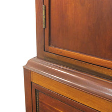 Load image into Gallery viewer, Large 1960s American Oak Tallboy with Brass Inlay by Vanleigh Furniture
