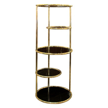 Load image into Gallery viewer, 1970s Tall Circular Articulated Brass Shelving Unit, Belgian