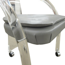 Load image into Gallery viewer, 1960s American Set of Four Dining Lucite Chairs On Wheels