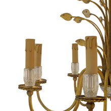 Load image into Gallery viewer, 1940s French Eight Branch Gilt Metal Maison Baguès Chandelier