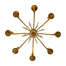 Load image into Gallery viewer, 1940s French Eight Branch Gilt Metal Maison Baguès Chandelier