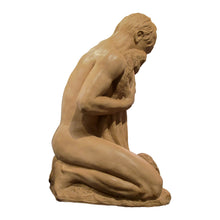 Load image into Gallery viewer, 1950s French Terracotta Sculpture Of A Nude Man Kneeling