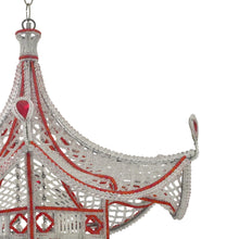 Load image into Gallery viewer, 1990s Italian Custom-Made Hexagonal Beaded Pagoda Chandelier