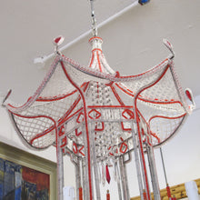 Load image into Gallery viewer, 1990s Italian Custom-Made Hexagonal Beaded Pagoda Chandelier