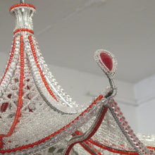 Load image into Gallery viewer, 1990s Italian Custom-Made Hexagonal Beaded Pagoda Chandelier