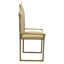 Load image into Gallery viewer, 1980s French Occasional Throne Chair with Metallic Gold Frame