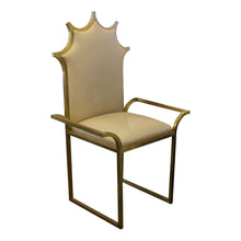 Load image into Gallery viewer, 1980s French Occasional Throne Chair with Metallic Gold Frame
