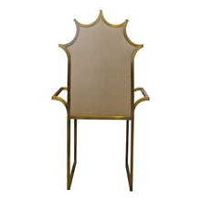 Load image into Gallery viewer, 1980s French Occasional Throne Chair with Metallic Gold Frame