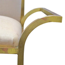 Load image into Gallery viewer, 1980s French Occasional Throne Chair with Metallic Gold Frame