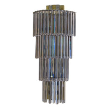 Load image into Gallery viewer, 1960s Italian Large Pair of Semi-Circular Wall Lights with 4 Tiers Glass Pendants
