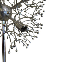 Load image into Gallery viewer, 1970s Italian Large Chrome “Sputnik” Floor Lamp by Gaetano Scolari