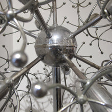 Load image into Gallery viewer, 1970s Italian Large Chrome “Sputnik” Floor Lamp by Gaetano Scolari