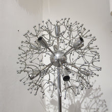 Load image into Gallery viewer, 1970s Italian Large Chrome “Sputnik” Floor Lamp by Gaetano Scolari