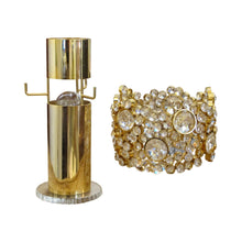 Load image into Gallery viewer, 1960’s Austrian Brass and Crystal Table Lamp by Lobmeyr