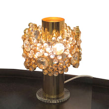 Load image into Gallery viewer, 1960’s Austrian Brass and Crystal Table Lamp by Lobmeyr
