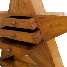 Load image into Gallery viewer, 1960’s English Unique Star Shaped Walnut Chest of Drawers