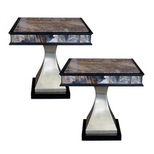 Load image into Gallery viewer, 1960s/70s English Pair of Side Tables with Marble Tops by Anthony Redmile