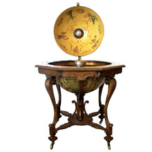 Load image into Gallery viewer, 1960s Italian Large World Map Bar Cart with Zodiac Signs