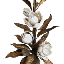 Load image into Gallery viewer, Italian 1950s Large Pair of Floral Toleware Table Lamps