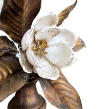 Load image into Gallery viewer, Italian 1950s Large Pair of Floral Toleware Table Lamps