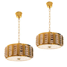 Load image into Gallery viewer, Swedish 1960s Pair of Round Ceiling Light by Carl Fagerlund for Orrefors