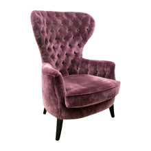 Load image into Gallery viewer, English 1980s Large Single Wingback Chair with Capitoné Backrest