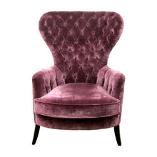 Load image into Gallery viewer, English 1980s Large Single Wingback Chair with Capitoné Backrest