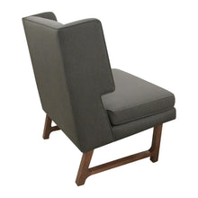 Load image into Gallery viewer, English Modern Large Wingback Armchair with its Matching Stool