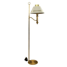 Load image into Gallery viewer, Swedish 1970s Pair of Brass and Metal Bracket Floor Lamps White Shades