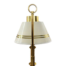 Load image into Gallery viewer, Swedish 1970s Pair of Brass and Metal Bracket Floor Lamps White Shades