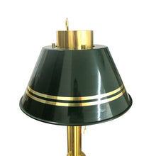 Load image into Gallery viewer, Swedish 1970s Pair of Brass and Metal Bracket Floor Lamps Green Shades
