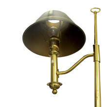 Load image into Gallery viewer, Swedish 1970s Pair of Brass and Metal Bracket Floor Lamps Green Shades