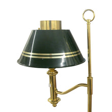 Load image into Gallery viewer, Swedish 1970s Pair of Brass and Metal Bracket Floor Lamps Green Shades