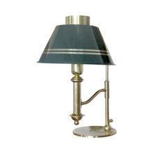 Load image into Gallery viewer, Swedish 1970s Large Brass Desk Table Lamp with Green Metal Shade