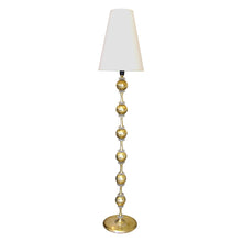 Load image into Gallery viewer, Swedish 1960s Single Tall Brass and Glass Bulbous Floor Lamps