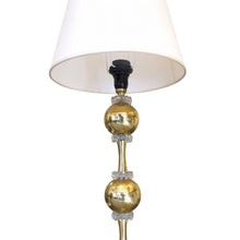 Load image into Gallery viewer, Swedish 1960s Single Tall Brass and Glass Bulbous Floor Lamps