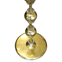 Load image into Gallery viewer, Swedish 1960s Single Tall Brass and Glass Bulbous Floor Lamps