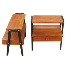 Load image into Gallery viewer, Mid-Century Modern Set Of Two Scandinavian Teak Bedside Tables