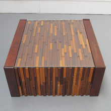Load image into Gallery viewer, Jacaranda wood side tables by Parcival Lafer with folding mechanism